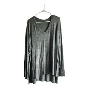 NWOT Unbranded Size XL Gray V-Neck Sweater Oversized